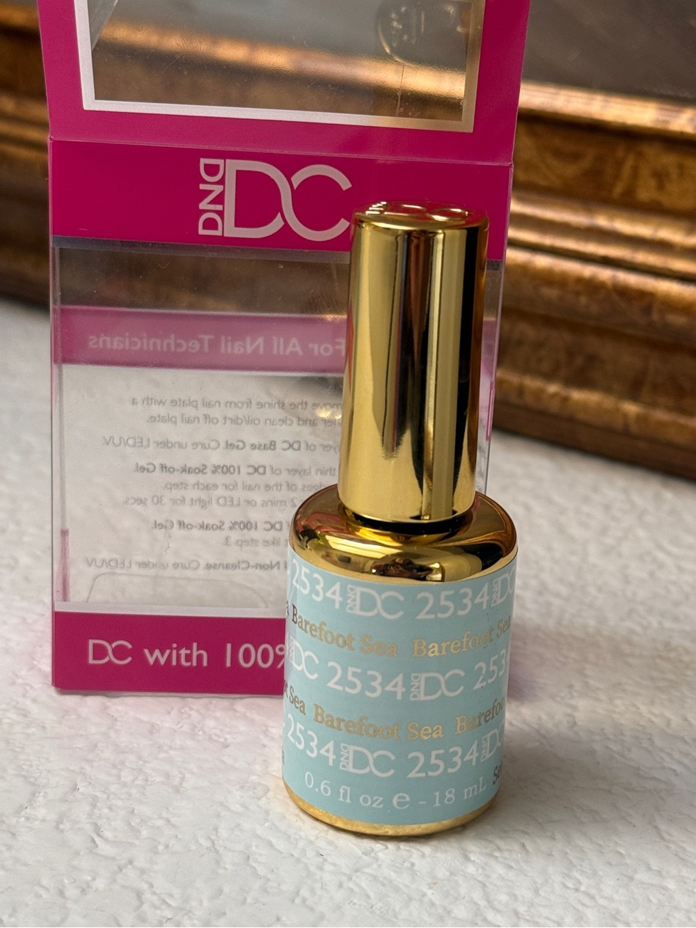 New DNC Barefoot Sea blue nail Gel Polish - light Blue